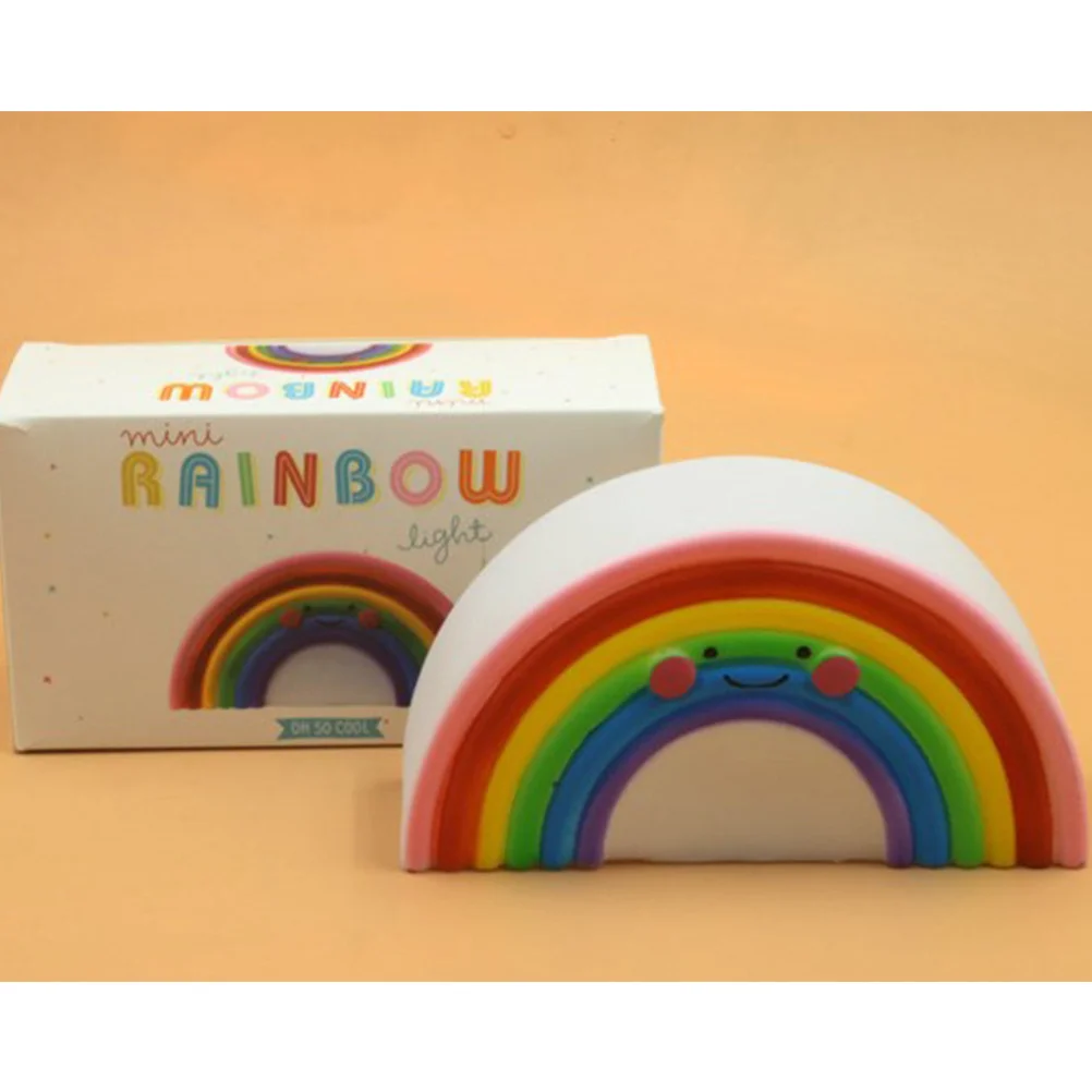 

Operated Rainbow Night Light Silicone Cute Cartoon Bedroom Bedside Lamp Decorative Light for Kids Lamp
