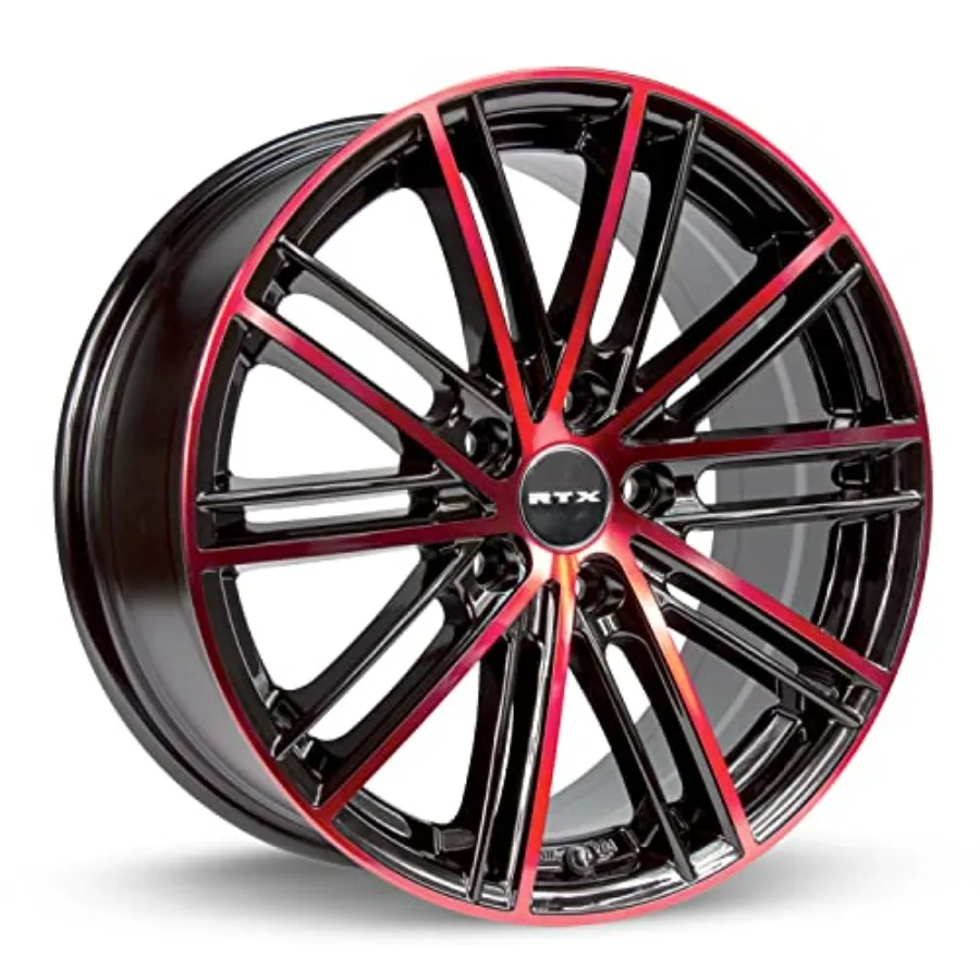 

18x8 5x114.3 ET45 CB73.1 Black Machined Red Strobe 5 Automotive Alloy Wheels for Sports Sedan