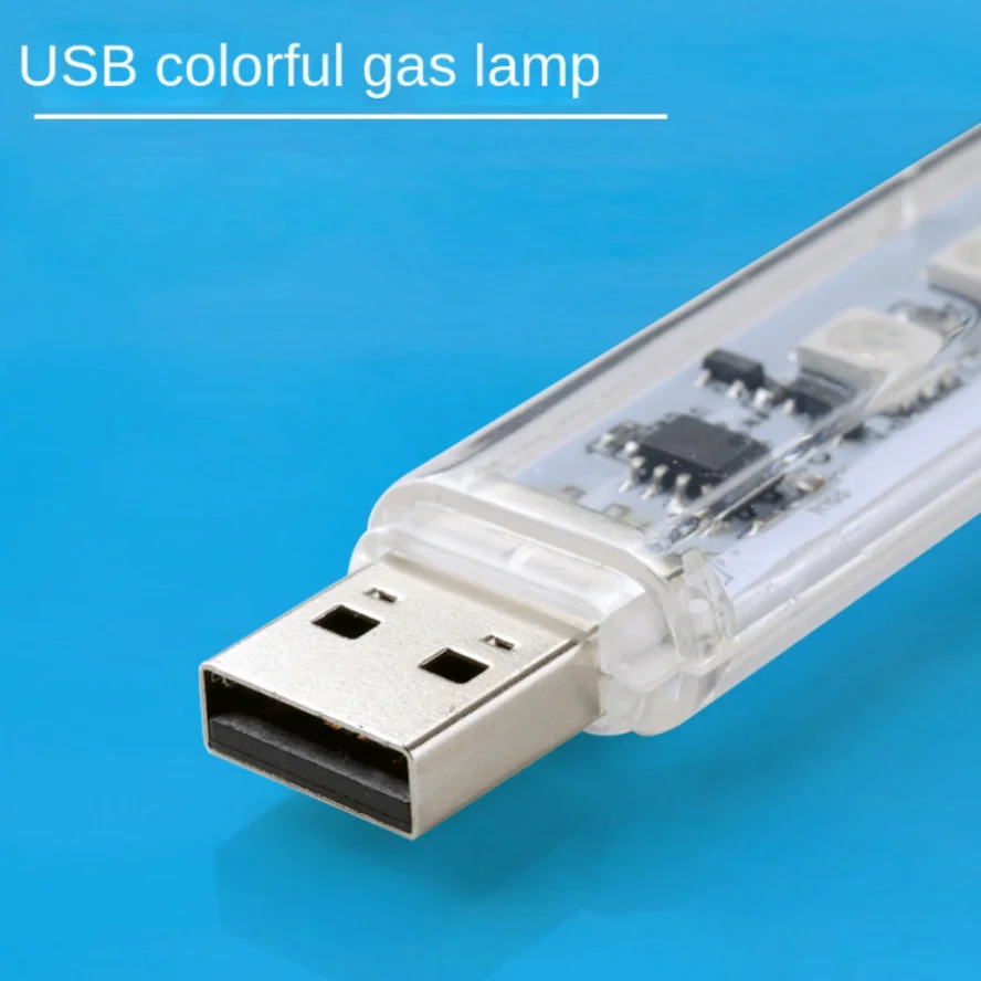 USB NEW RGB Car Ambient Light DC5V Ultra Bright night light Ambient Light  5 leds Lights For Power Bank PC Laptop Notebook