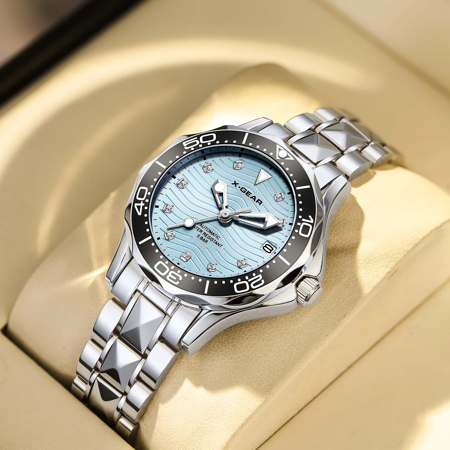 

X-GEAR женские новые часы, полностью автоматические механические часы, легкие роскошные темпераментные водонепроницаемые часы для женщин