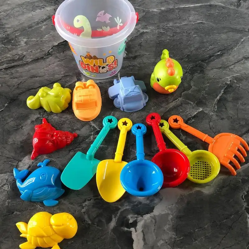 

Beach Sand Toy 14pcs Children Beach Toys Kids Play Sand Water Game Toys Portable Sand Bucket Summer Outdoor Toy For Kids