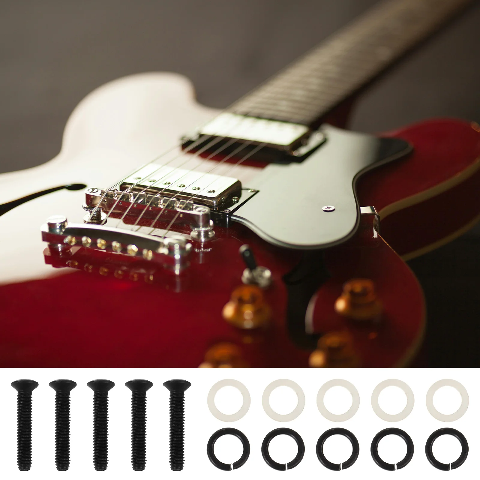 

1 Set Guitar Tuner Spacer Replaceable Tuning Peg Gaskets Screws Portable Small Washer Professional Guitar Accessories Durable