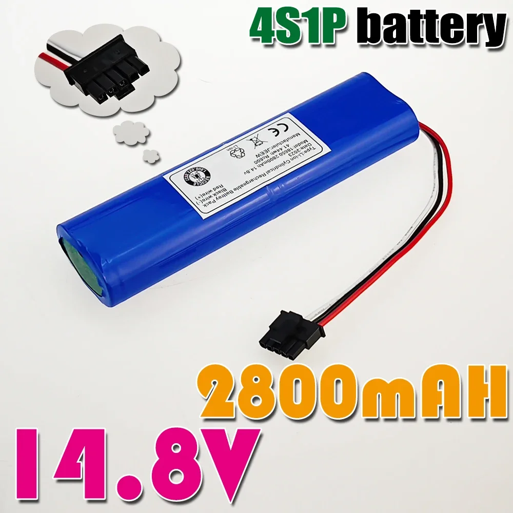 

18650 4S1P 14.8V 2800mAh Sweeper Battery for Xiaomi Mijia Mi Robot Vacuum-Mop P Sweeping Mopping Robot STYTJ02YM Li-ion Battery