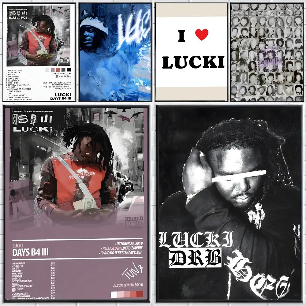 rapper trap L-Lucki Poster Distinct Home Decor Concepts Chic Indoor Art Pieces