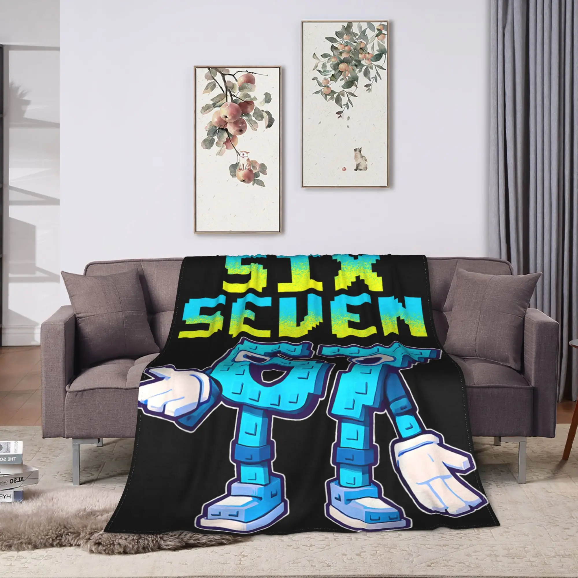 2025 Trending 67 Six Seven 6-7 Funny Italian Brainrot Blanket - Warm Fluffy Cozy Throw For Men Women Couch Sofa Multiple Sizes