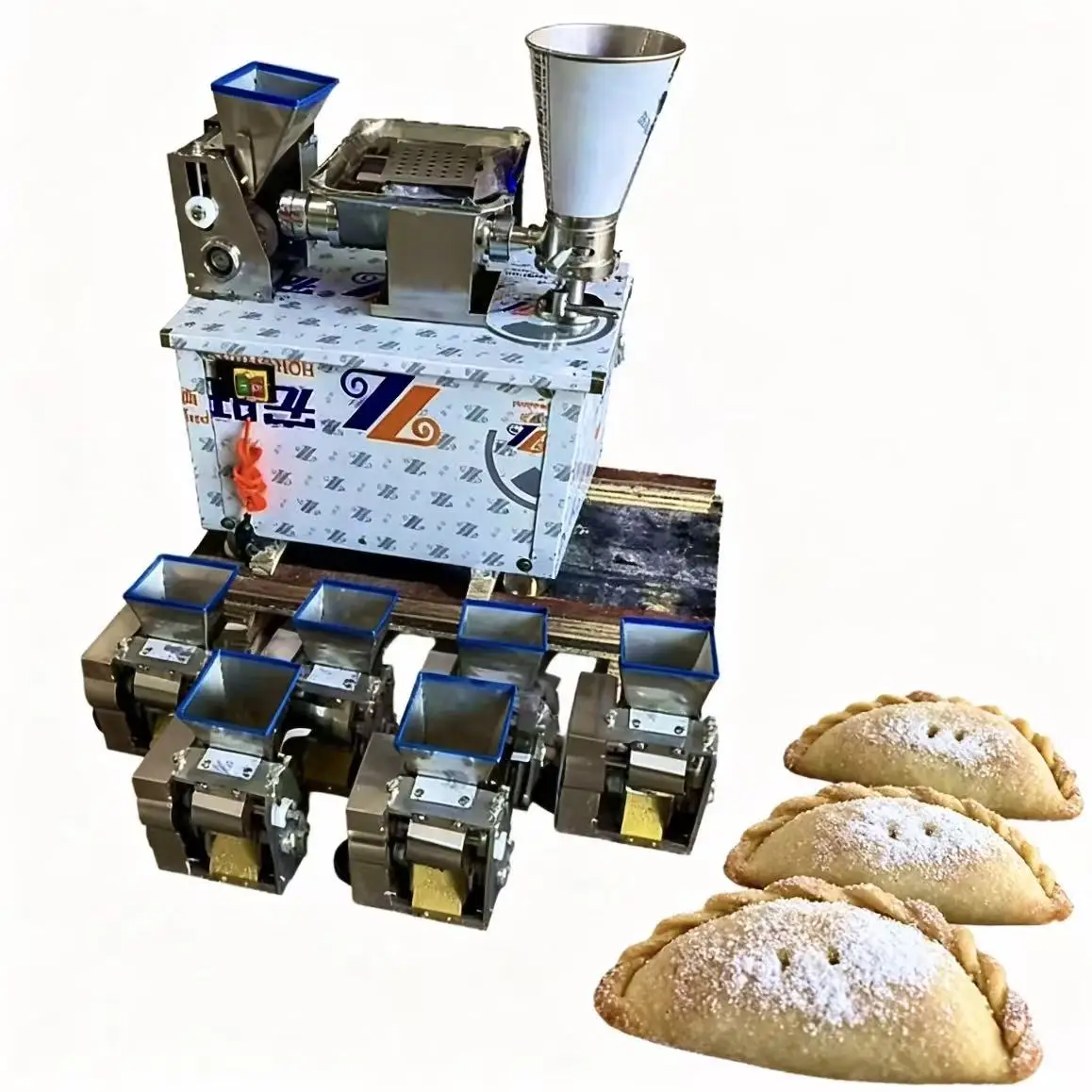 Automatic 110v/220v Voltalge Curry Puff Forming Dumpling Empanada Make Electric Pierogi Maker Machine Samosa Making Machine