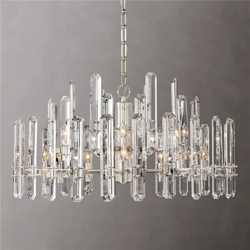 Chandeliers Lighting Modern Vintage LED Brass Chrome Black Crystal Lamps Dining Room Living Room Lights Fixture