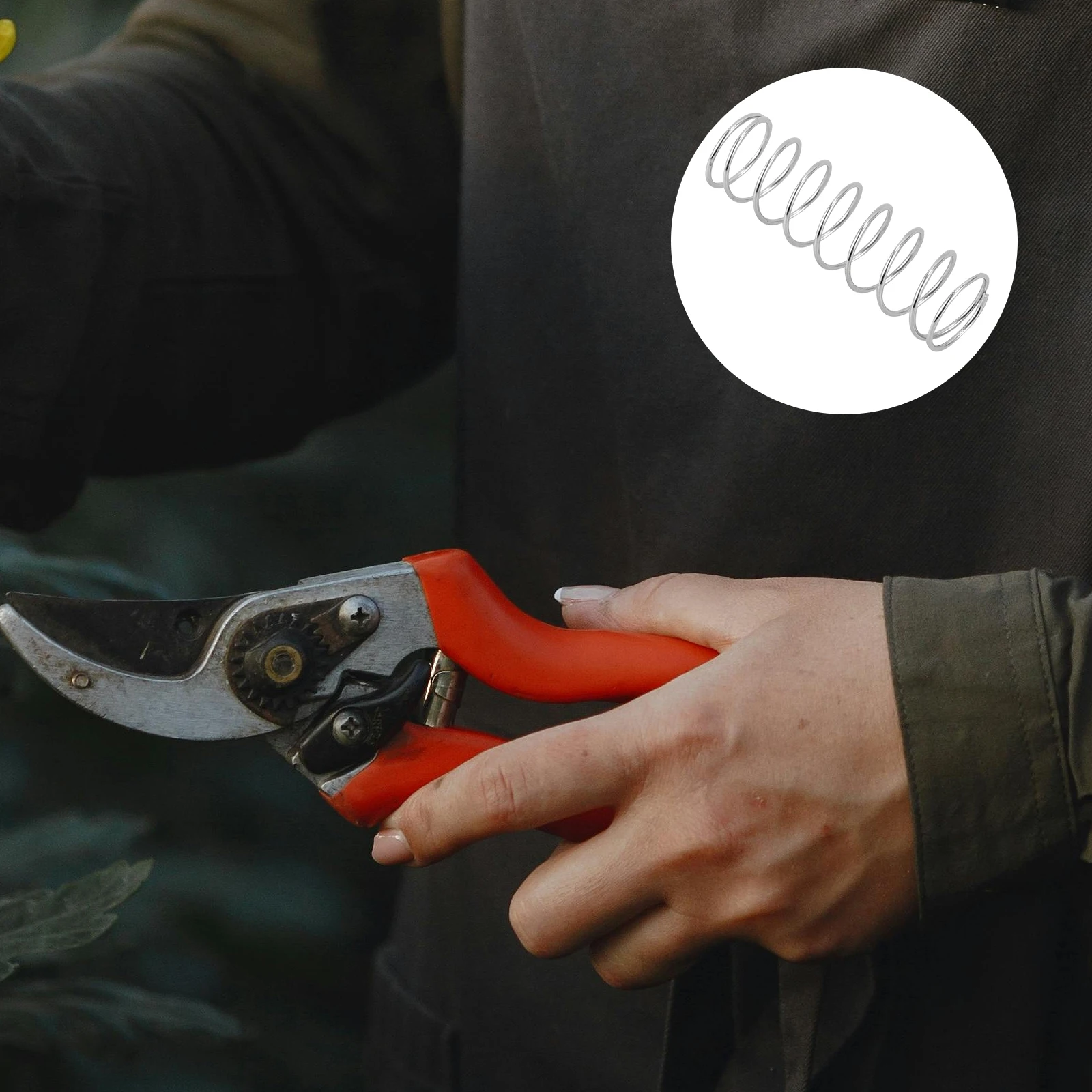 

10 Pcs Garden Scissors Hand Pruner Parts Handheld Gardening Metal Replacement Springs for Pruners