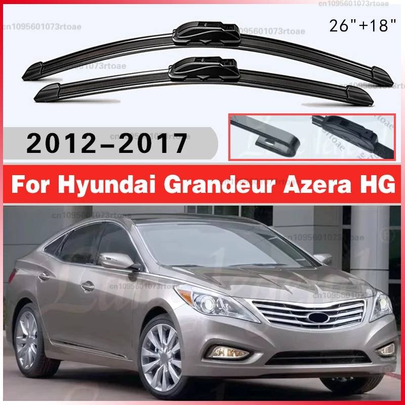 

Щетки стеклоочистителя 2013-2015, аксессуары для лобового стекла, 26+18 дюймов, 2 шт., для Hyundai Grandeur Azera HG 2012-2017, передние