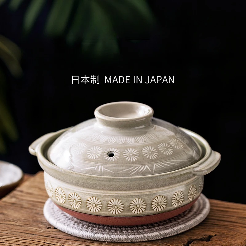 Japanese imported Huasan Island Wangu clay pot for household high-temperature resistant clay pot and clay pot