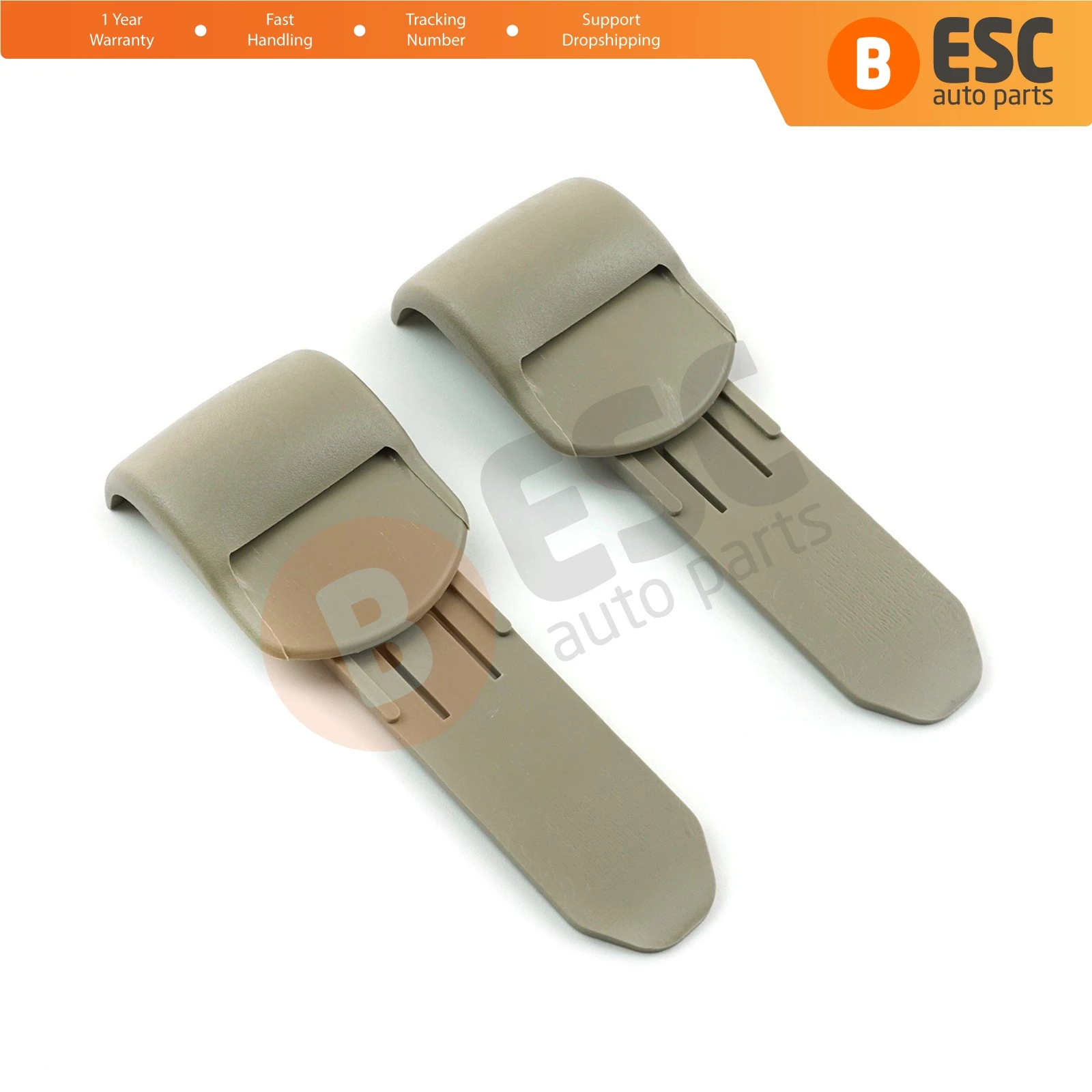 EDP1025 2 Pcs Rear Window Curtain Sun Visor Blind Sunvisor Hook Holder Handle Clips for Renault Megane MK2 Fluence Samsung SM3