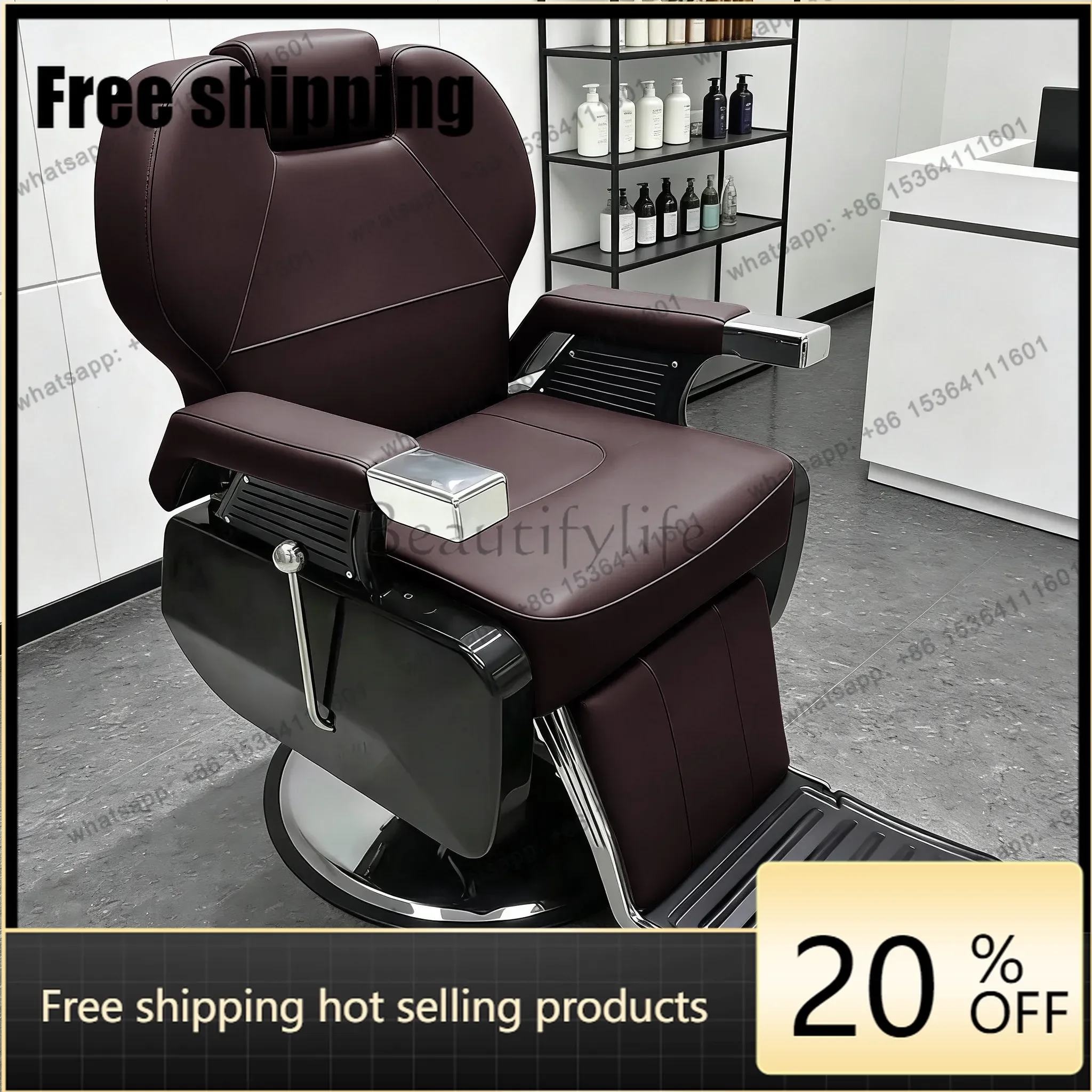 XX Barber Chair Hairdresser Foreign Trade Wholesale Barber Chair Lifting Rotation