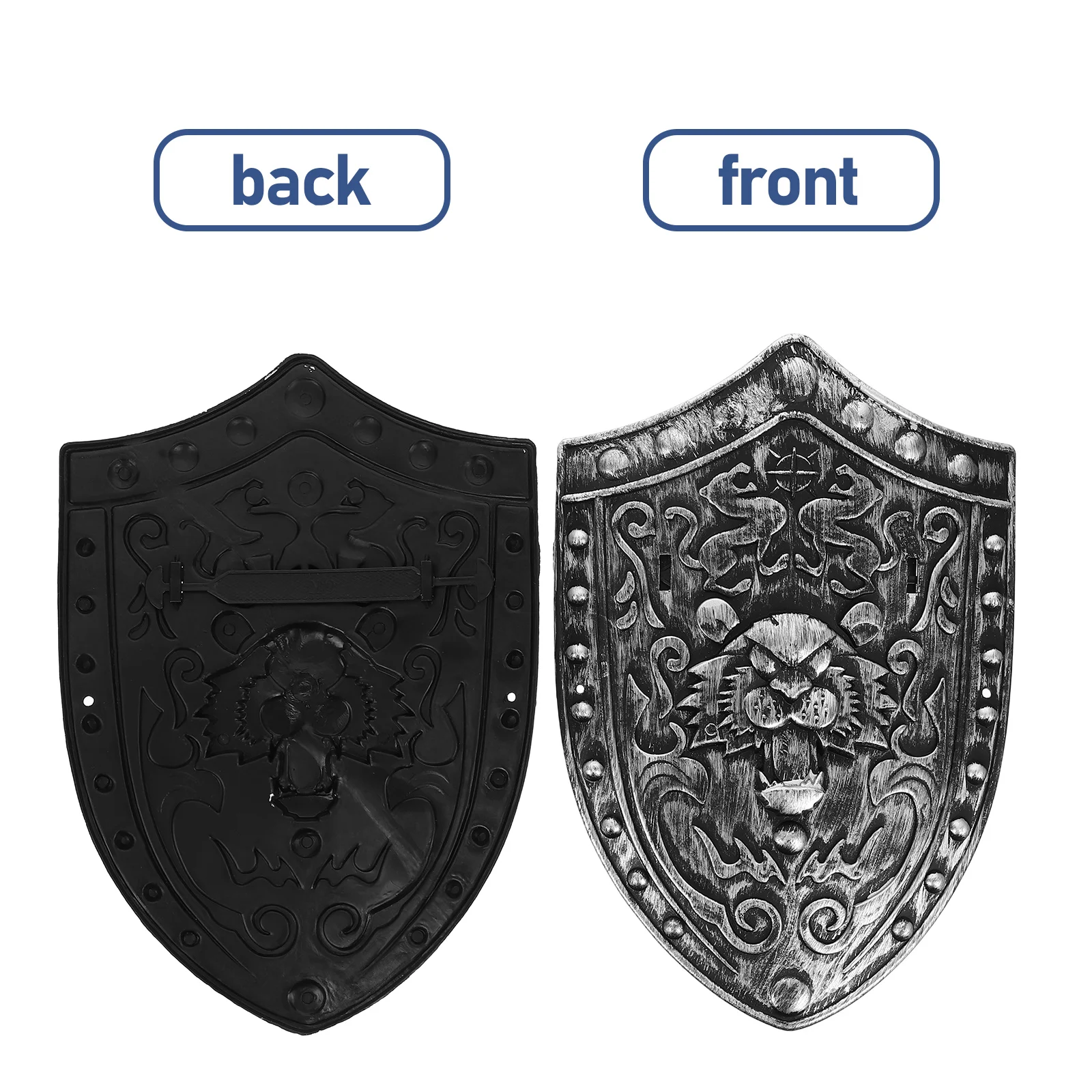 2Pcs Shield Kids Medieval Knight Costume Accessories Realistic Lion Guard Shape Halloween Cosplay Party Boys Play Pretend Shield