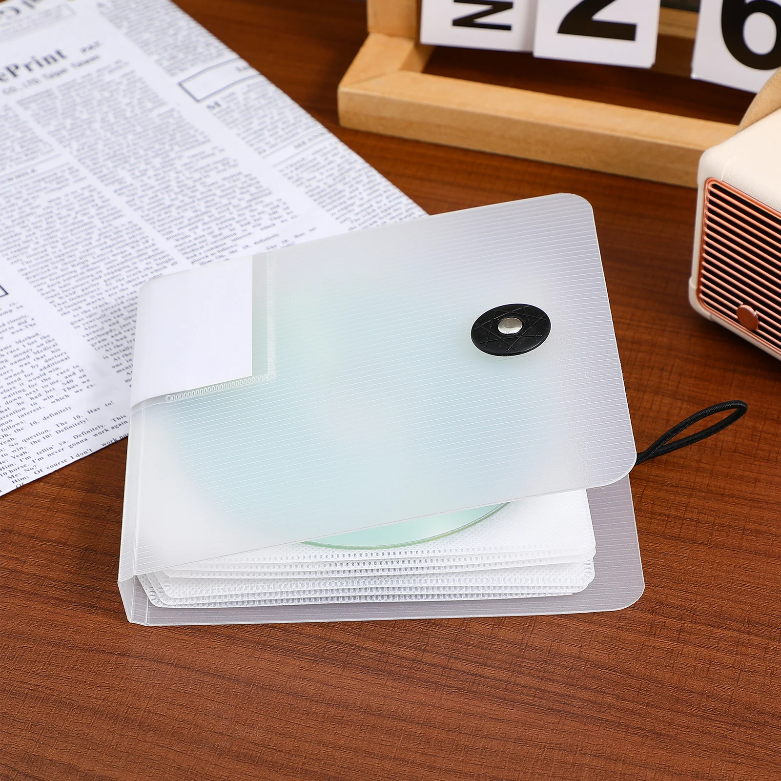 

12 Capacity CD Booklet Dvd Storage Cases White Boxes Disc Holder Travel DVD Wallet ganizer Portable Lightweight Dustproof CD DVD