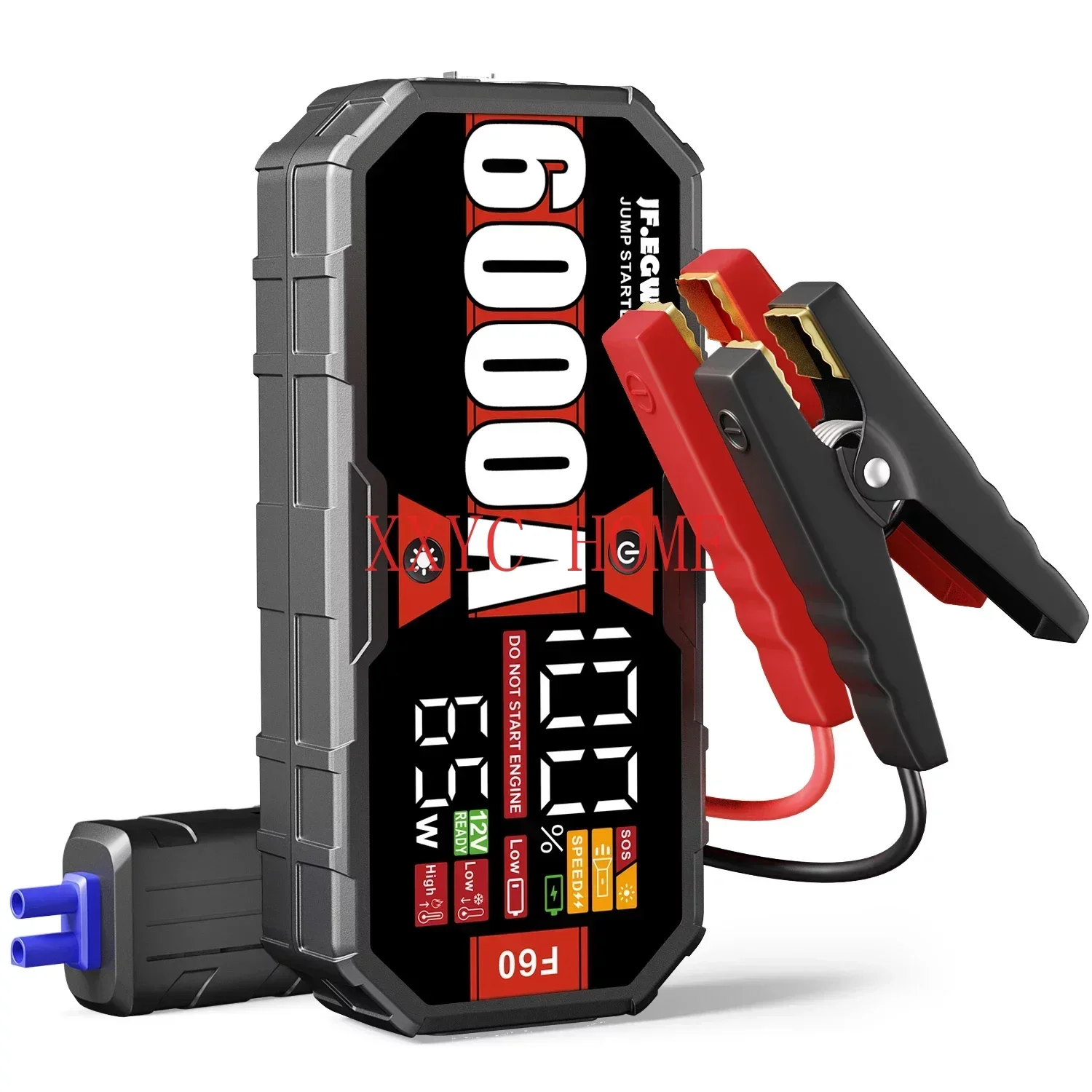 Car Jump Starter Power Bank Vehicle Booster Batterie Voiture Starting Device Emergency Tool 6000A for Wholesale