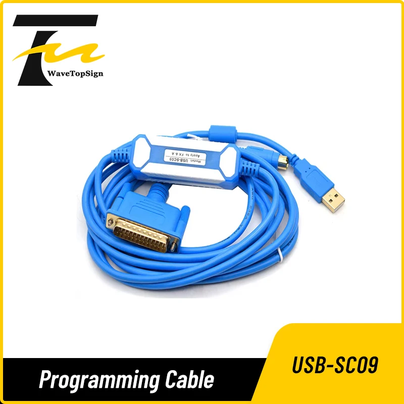 wavetopsign PLC Programming Cable  Data Download Cable USB-SC09 26P 3Meter  for Mitsubishi FX/1N/2N/2S/3S A Series