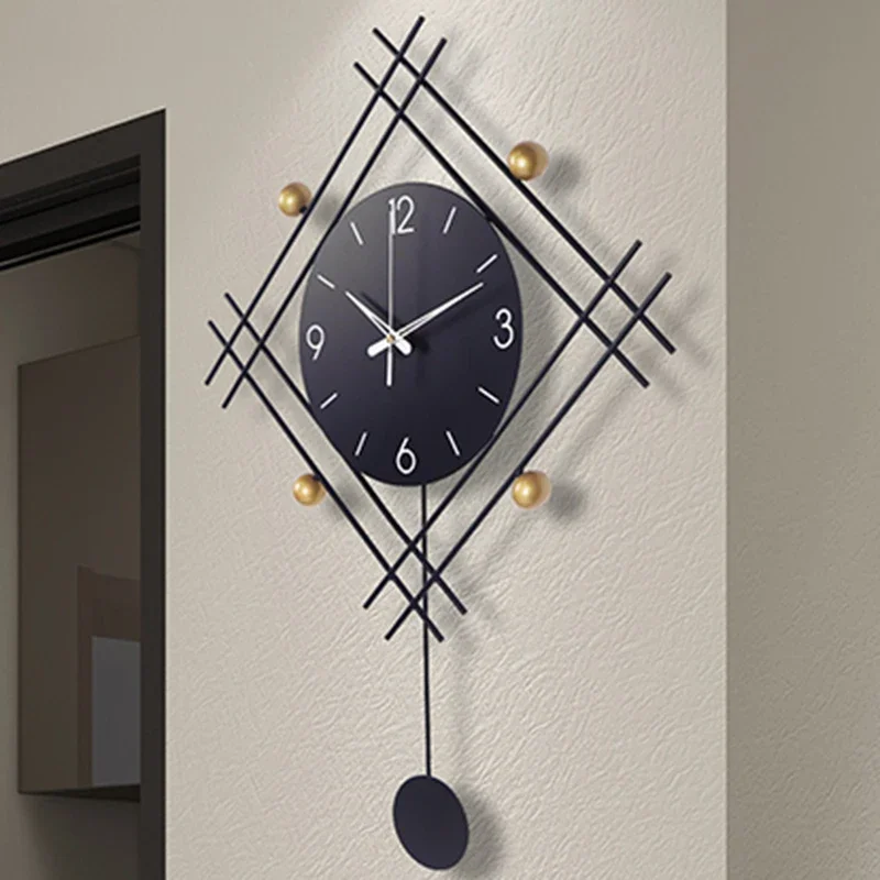 Bedrooms Kitchen Clock Wall Modern Metal Wall Art Bathroom Aesthetic Design Wall Watch Silent Horloge Murale Room Decorations