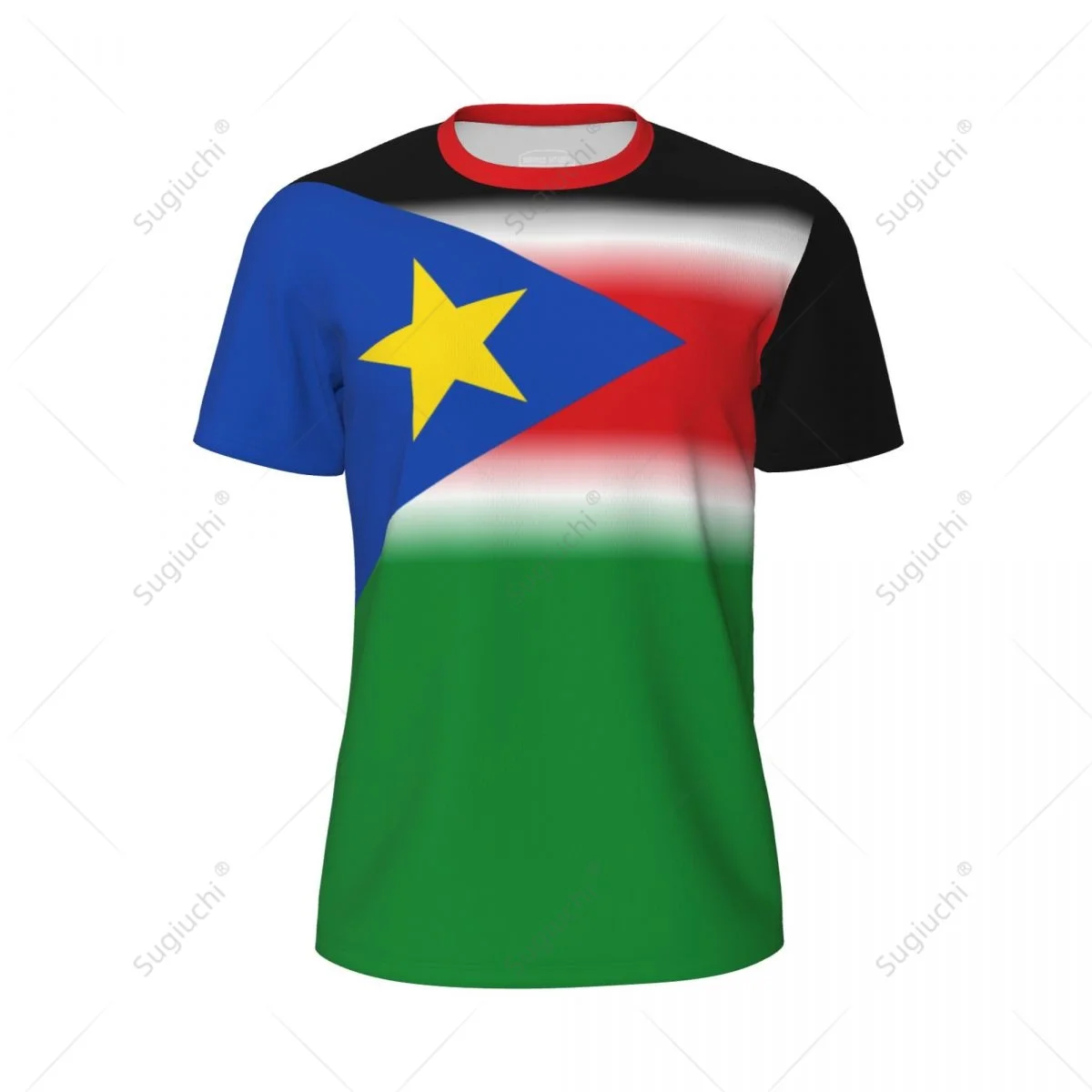 Sports Mesh T-shirt South Sudan Flag For Running Bike Soccer Tennis Football Fitness Tees 3D Printed Custom