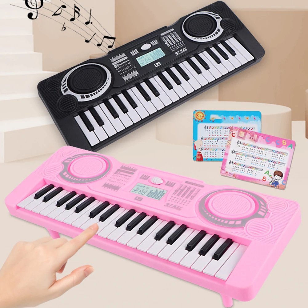 37 Keys Electronic Piano LED Display Portable Electronic Piano Keyboard Kids Educational Toy Children Musical Instrument