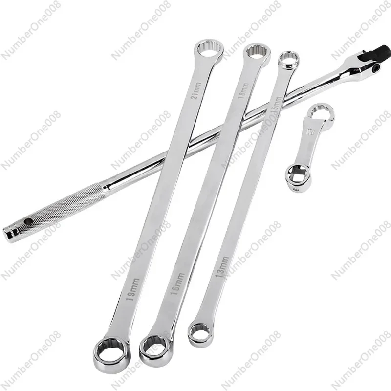 

Набор инструментов для регулировки колес (5 шт.): Профессиональный F-образный ключ с двусторонними шлицевыми ключами, прочные короткие ремонтные инструменты 18 мм