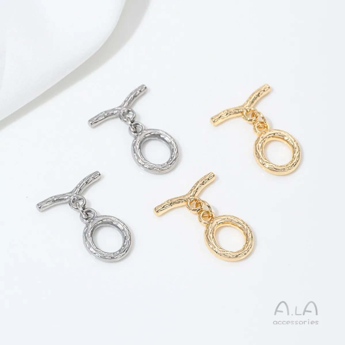 316 Stainless Steel Non Fade Tree Texture Branch OT Toggle Clasp DIY Bracelet Necklace Jewelry Connector Findings