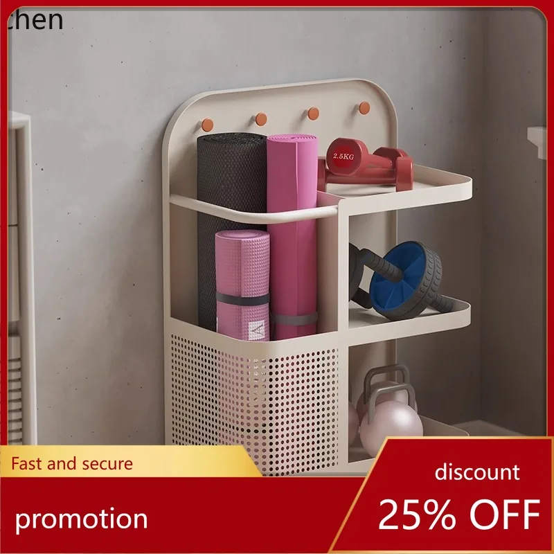 

ZML equipment mobile storage yoga mat foam shaft dumbbell equipment basket badminton racket storage rack