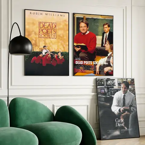 Cartazes de filmes vintage para decoração doméstica, Sociedade de poetas mortos, Cartazes vintage pegajosos para bar e café, Decoração do quarto Kawaii