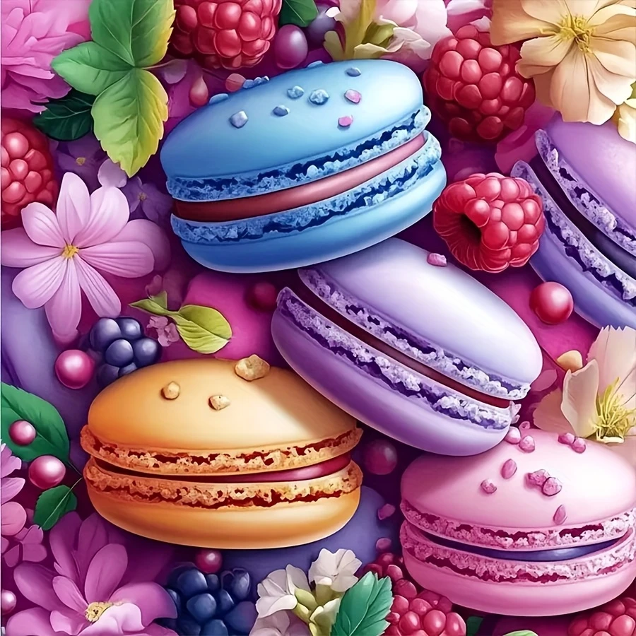 

Macarons Desserts Still Life 500PCS/1024 PCS Jigsaw Puzzles Family Activity Game for Gameroom Bedroom Home Decor Gift