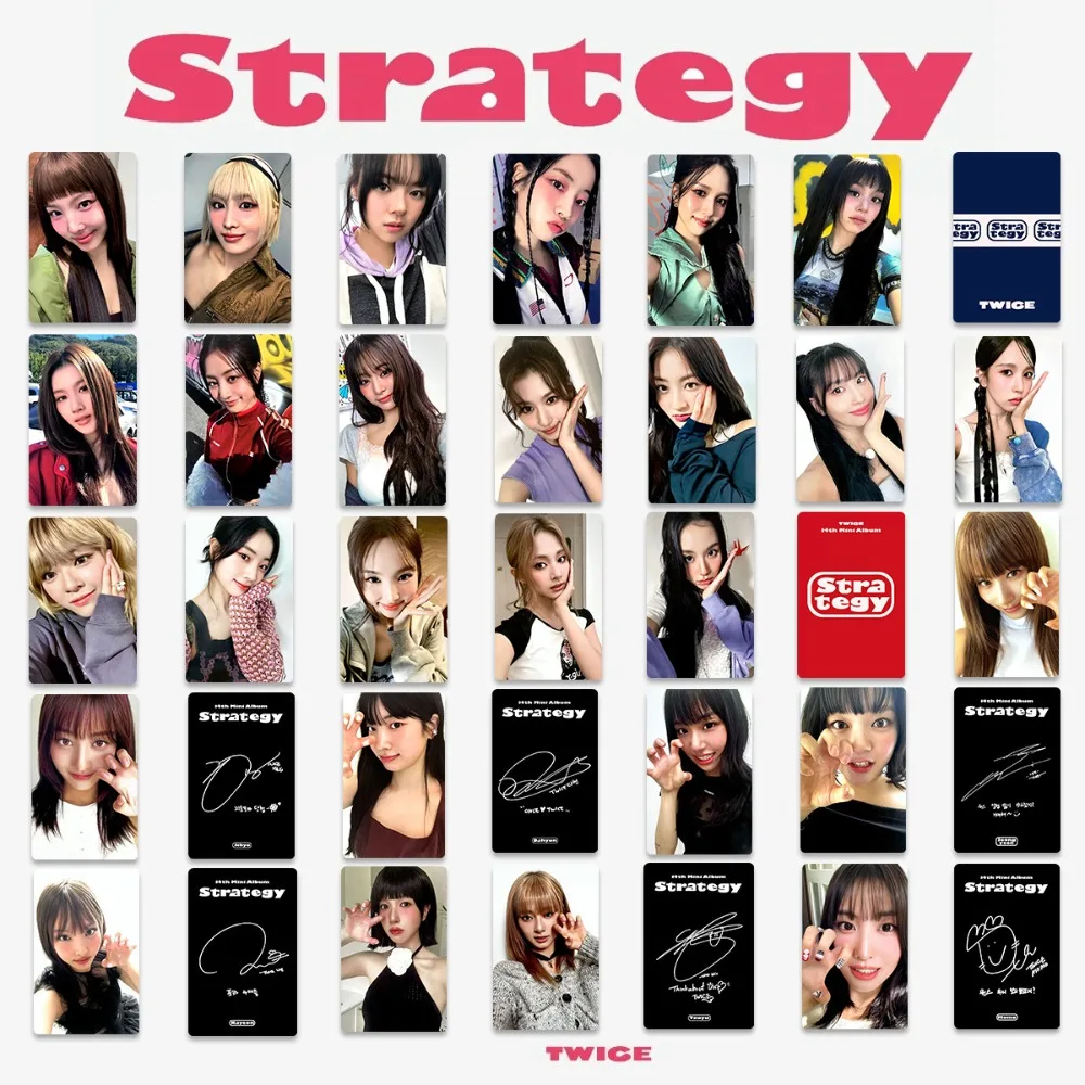 Kpop Twice 14th Mini Album Strategy Photo Card LOMO Card Withmuu Special Offer Card Nayeon Jeongyeon Momo Sana Fashion Fans Gift