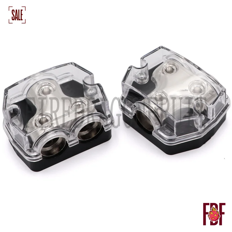 

Car Modification 1 in 2 Out Power Splitter Box Gold Plated Terminal Block Adapter Automotive Wiring System Car Styling Parts