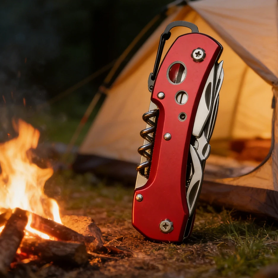 Multitool Knife 11 in 1 - Swiss Survival Fold Gear Knife for Pocket Hunting, Outdoor Camping, and Multifunctional Survival