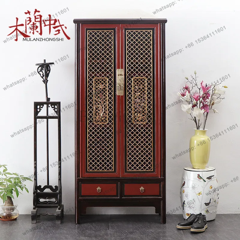 Chinese style imitation classical Ming and Qing dynasties, gilded carved windows, solid wood bookcases, custom-made