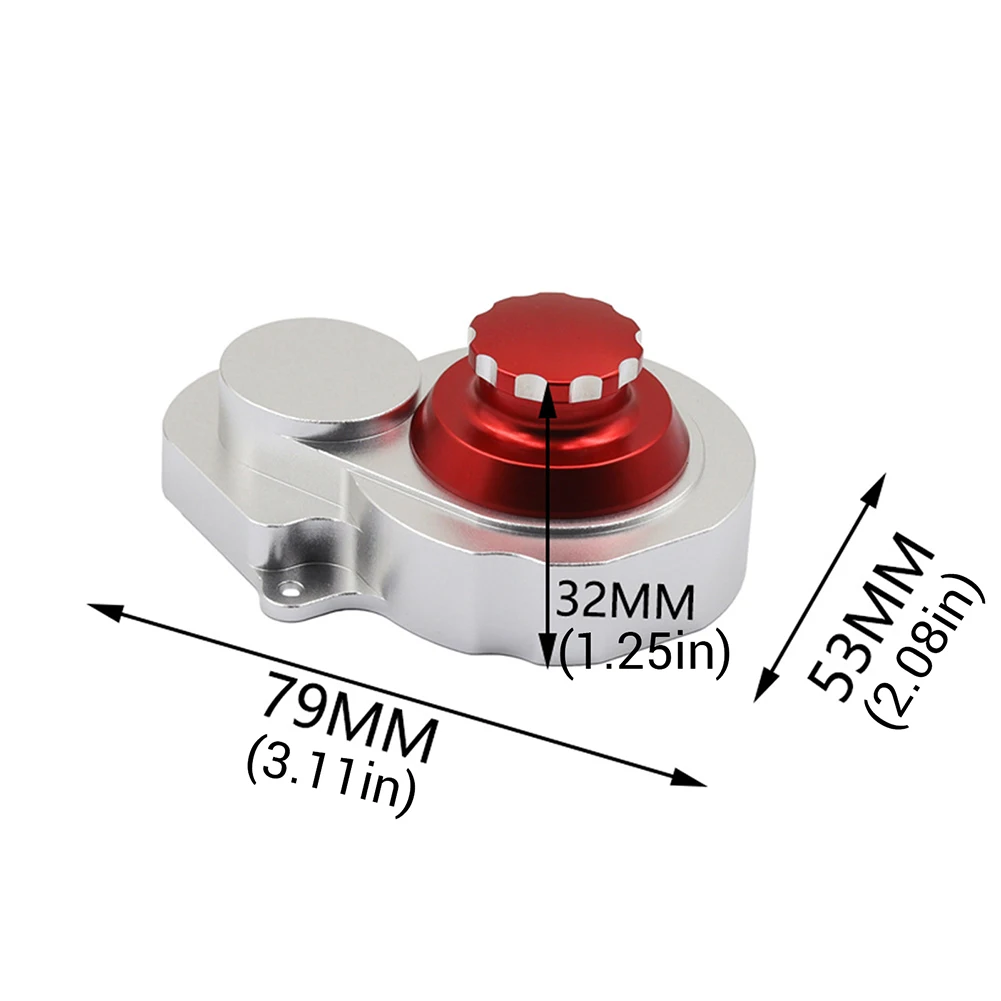 Aluminiowa metalowa osłona przekładni skrzyni biegów do samochodów RC 1/10 Traxxas Slash Rustler Stampede Bandit 2WD - części zamienne do tuningu