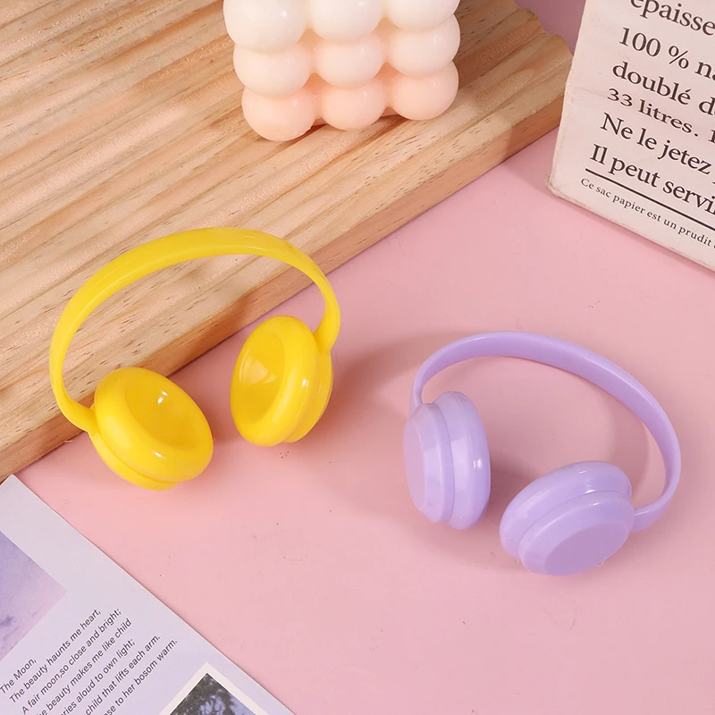 Słuchawki dla lalki bawełnianej, urocze słuchawki do lalki bawełnianej 10 cm, mini słuchawki do pluszowej lalki, dekoracja, modne akcesoria DIY dla lalek, prezent