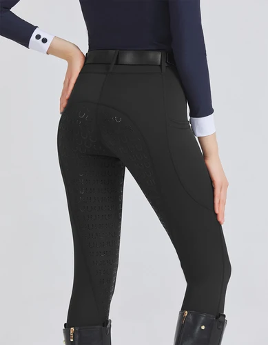 Imagen 2 del producto Pantalones de montar de primavera y verano para mujer, pantalones de montar de silicona ajustados y elásticos de punto, pantalones de montar ajustados, transpirables