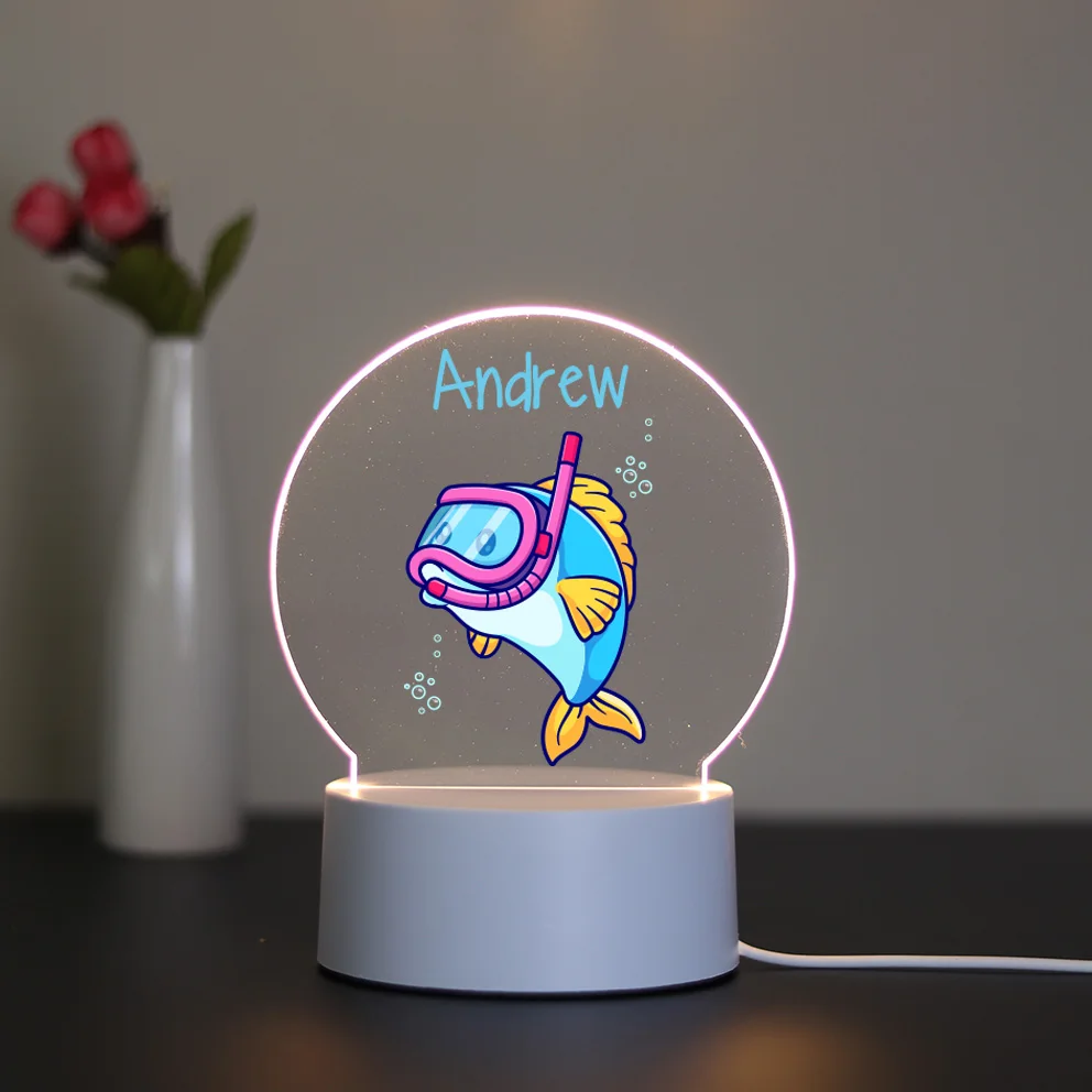 

Personalized Custom Fish Hot Night Light 3D Illusion Lamp For Bedroom Decor Birthday Gift Led Night Light