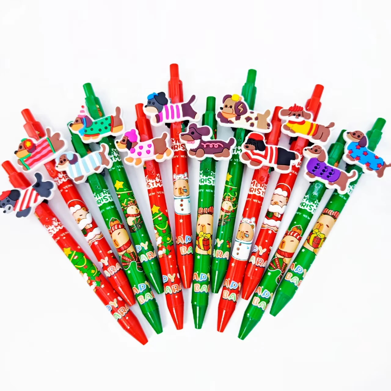 

15/25 шт., рождественская собака, шариковая ручка, новогодний подарок, Рождественская собака, рождественский сезонный подарок, ручка