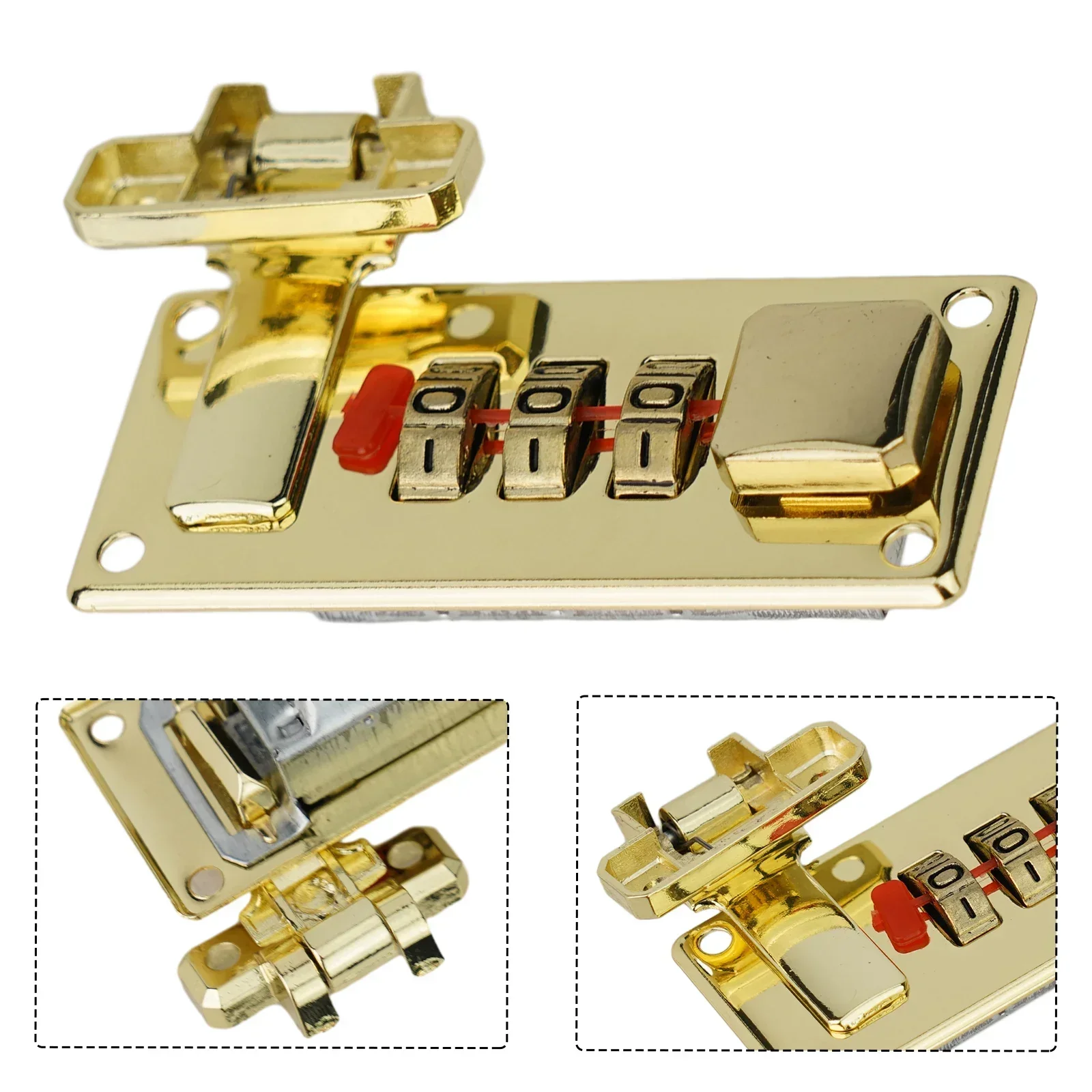 Password Lock Latch Silver Coded Locks 65mm*29mm Retro Vintage Jewelry Wooden Boxes Gift Case Luggage Suitcase Chest Hardware