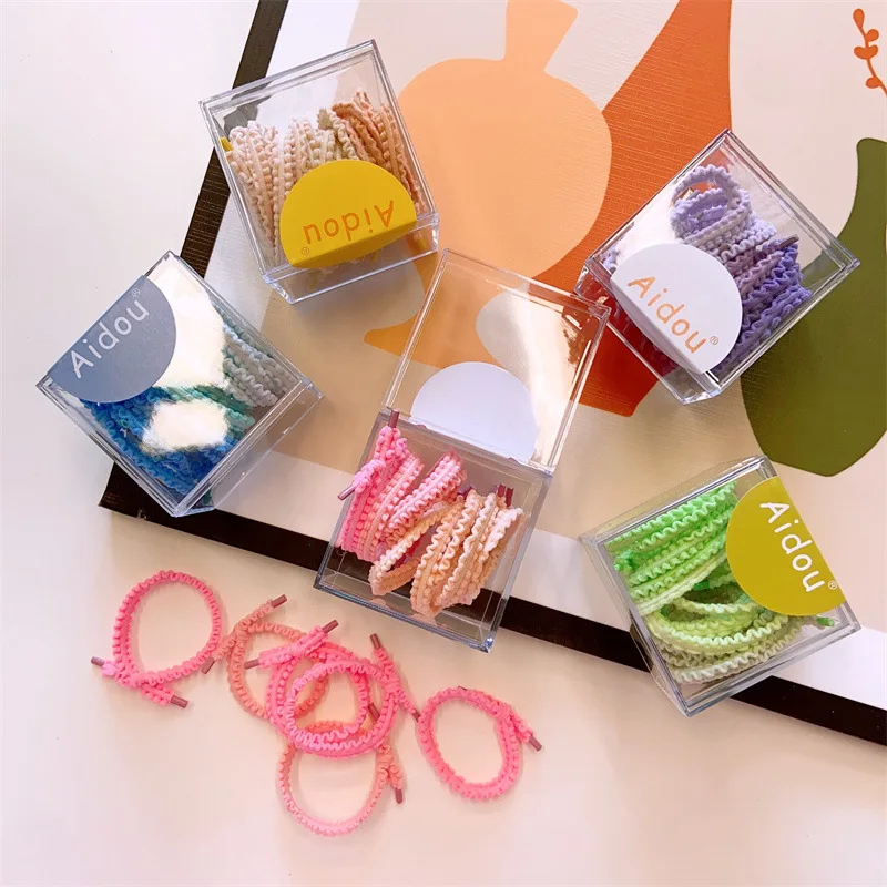 High Elasticity and Durability Hair Ties for Girls, Colorful Hairbands in a Box Set, No Damage to Hair