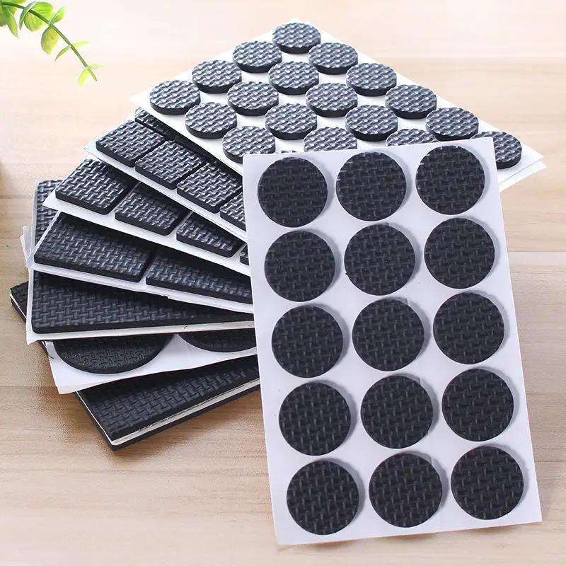 Gummipads für Stuhlbeine, Möbel-Antirutschmatten, Stoßdämpfer, selbstklebende Tischfußschutzpolster, Bodenschutzpolster, Hardware.