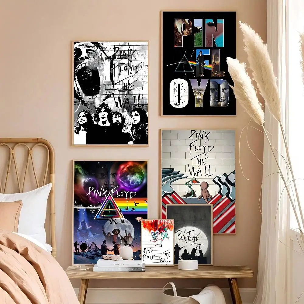 Rock P-Pink F-Floyd Movie Sticky Posters Vintage Room Home Bar Cafe Decor Room Wall Decor