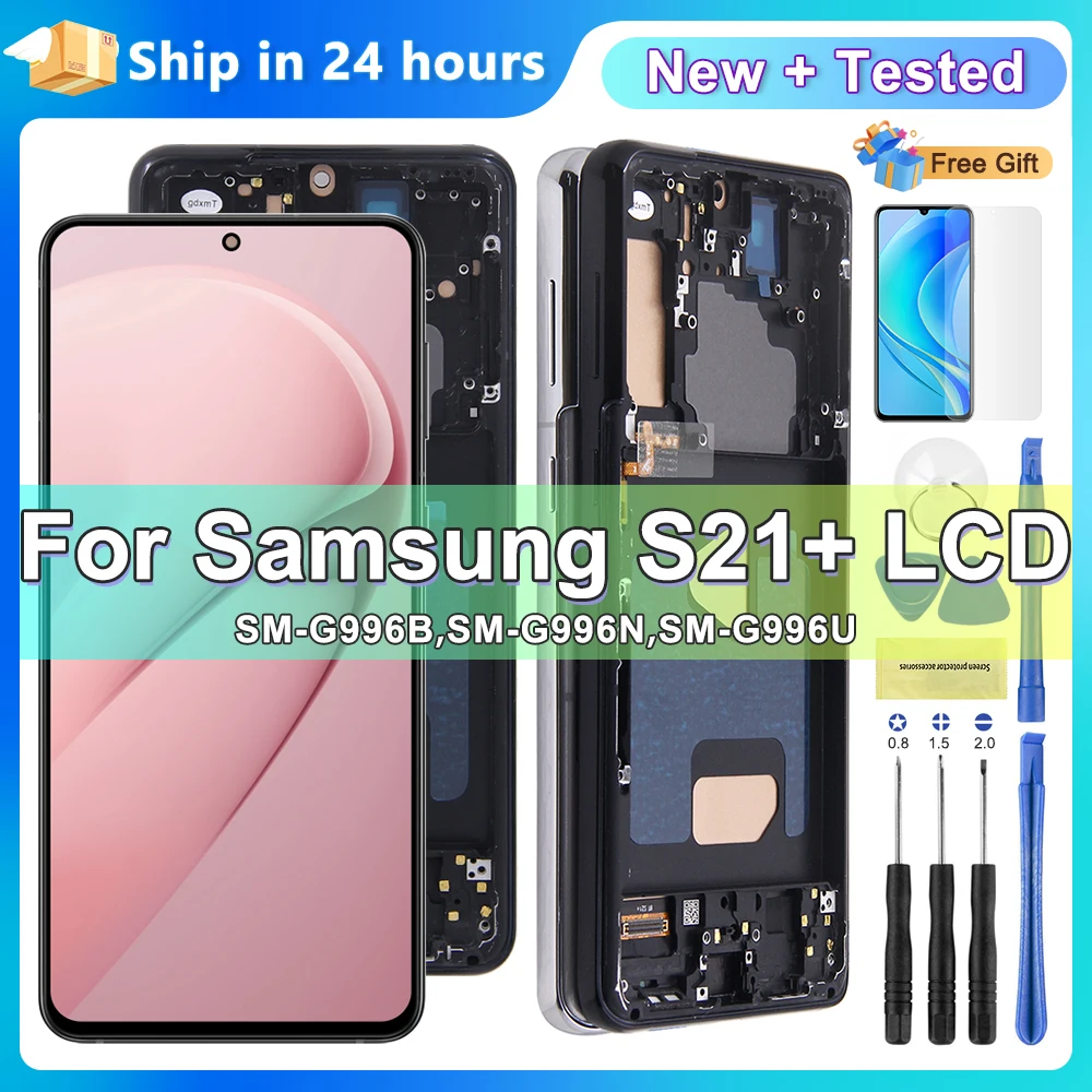 For Samsung Galaxy S21 Plus G996 G9960 G996F Lcd Display Touch Screen Digitizer Replacement For samsung S21+  lcd with Frame