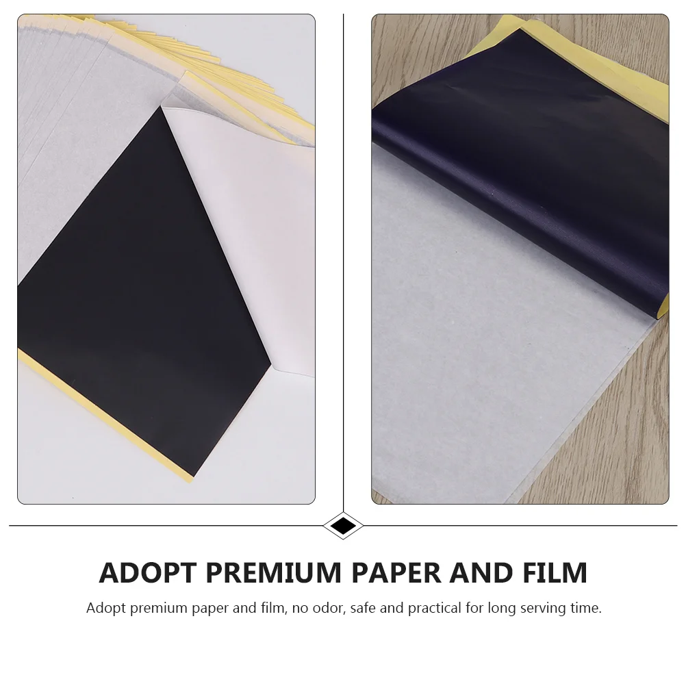 

100 шт., профессиональная трафаретная бумага для татуировок, безопасная, без запаха, легкая передача для кожи, аксессуары для рукоделия, переводная бумага