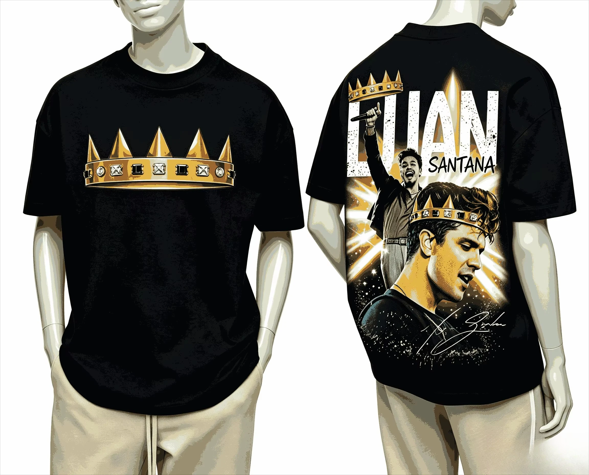 2026new Luan Santana T-shirt Loose short-sleeved street style suitable for both men women high-quality comfortable skin-friendly