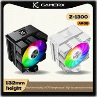 Power train X-Gamerx Z-1300 9cm con pantalla digital de temperatura cuatro tubos de calor CPU enfriador de aire ARGB LGA1700 1200 115X AM4 AM5