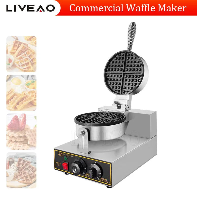 220V/110V Commercial Electric Eggettes Puff Egg Waffle Iron Maker Crepe Oven Lattice Cake Breakfast Machine Muffin Toaster