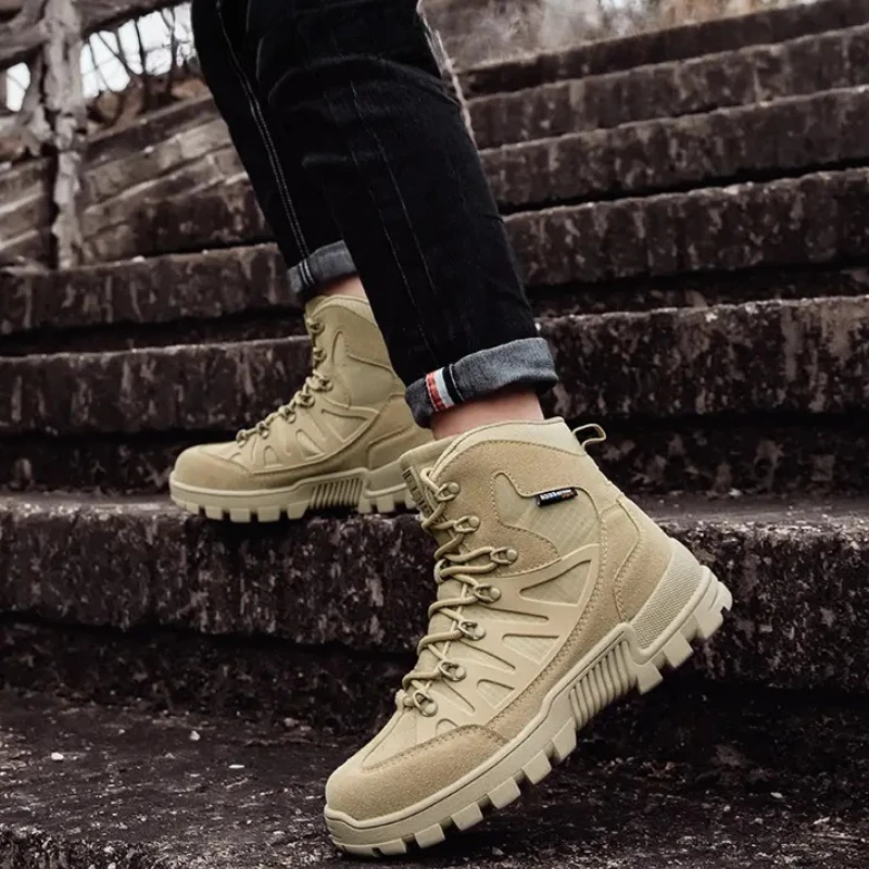 أحذية عسكرية تكتيكية كبيرة الحجم عالية الجودة غير قابلة للانزلاق مقاومة للاهتراء ومقاومة للأوساخ أحذية تدريب خارجية 39-47 ياردة 806