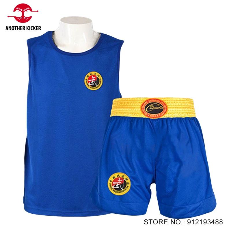 

Boxing Shorts T Shirt Set Sanda Wushu Uniform Adults Kids Muay Thai Shorts Gym Martial Arts Wrestling Kickboxing Fight Shorts