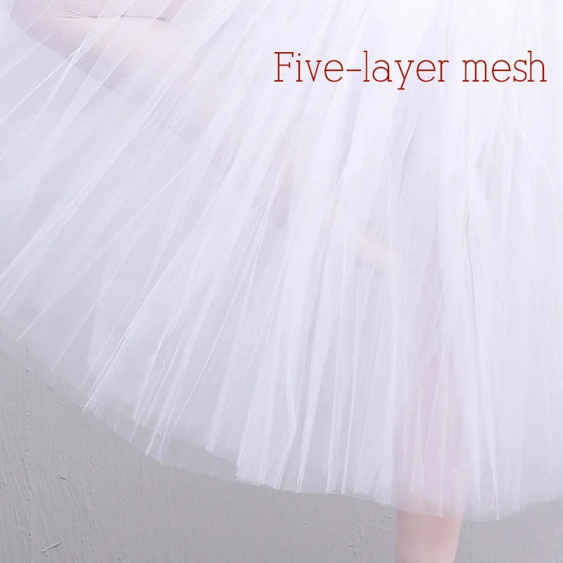 Damska spódnica baletowa tutu biała balerina elastyczna talia spódnice do tańca dla nastolatek i dorosłych liryczna długa spódnica baletowa z tiulu z majtkami