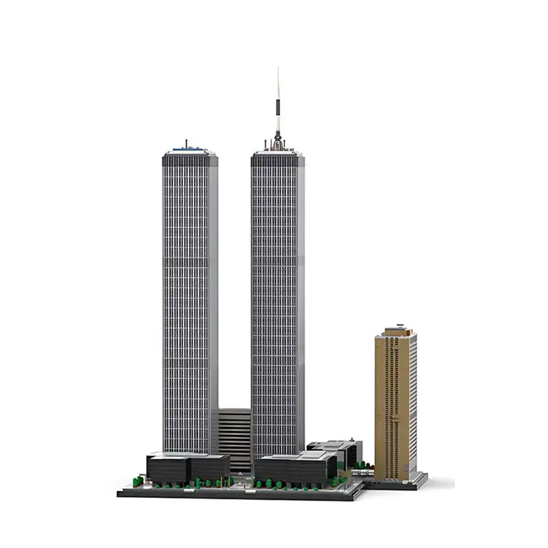 Famoso Street View World Trade Center Complesso MOC Complesso architettonico Blocchi di costruzione Modello Giocattolo per bambini Mattoni Regalo di Natale